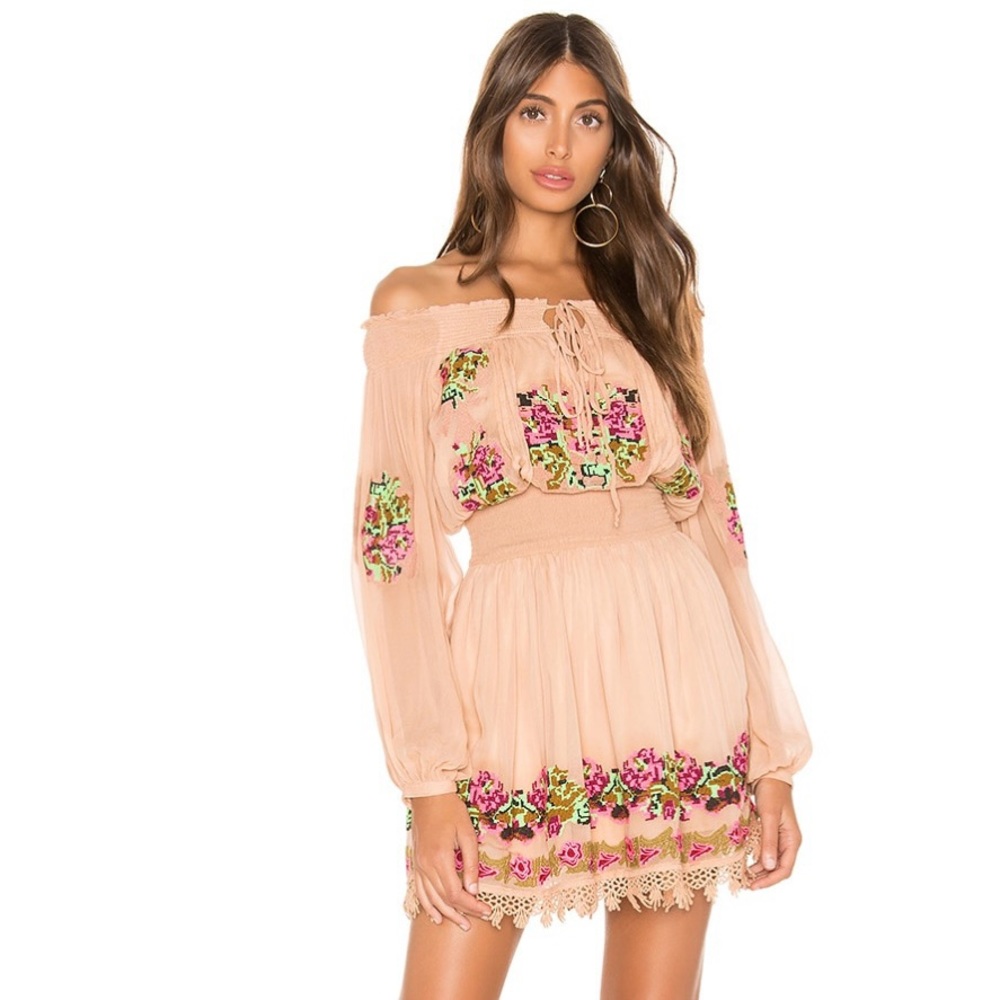 Calista embroidered dress by Tularosa